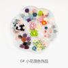 Caixa de sete flores de ameixa vermelha nova líquida acessórios para unhas mistos aurora pequena borboleta super flash pequenos acessórios para unhas de diamante atacado