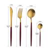 Cubiertos Portugueses de Acero Inoxidable de Alta Gama para Restaurante Occidental Cuchillo para Bistec, Tenedor, Cuchara Set Cuchara Pública Tenedor Cuchara para Café Tenedor de Postre