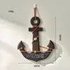 Âncora Decorativa Mediterrânea Âncora de Madeira e Ferro Antiga Retrô Decoração de Parede de Casa Pingente Decoração de Fundo Artesanato
