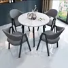Mesa y sillas de negociación juego cafetería tienda de té de leche mesa casual mesa y sillas de comedor para apartamento pequeño recepción de tienda mesa redonda pequeña