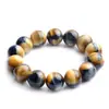 Ojo de Tigre Tricolor Ojo de Tigre Dorado Ojo de Tigre Tricolor Ojo de Tigre Rojo Ojo de Tigre Amarillo Color de Piedra Pulsera de Ojo de Tigre Pulsera