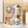 Soporte de Exhibición de Cajas Sorpresa con Figura Giratoria Acrílico Transparente a Prueba de Polvo Vitrina para Figuras Lindas Caja de Exhibición Pop Mart