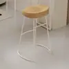 Mesa de Bar Sólida de Madera Color Crema, Gabinete Divisor de Esquina para Sala de Estar, Barra de Bar Pequeña, Balcón, Mesa Creativa de Patas Altas Contra la Pared para Casa de Huéspedes