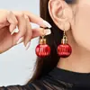 Pendientes de Bombilla de Navidad de Moda Redondos Nuevos Transfronterizos Europeos y Americanos Pendientes de Navidad Coloridos Pendientes con Gancho para la Oreja Venta al por Mayor