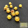 Botones Decorativos Redondos de 1CM de Ancho Cosidos a Mano Hebilla de Perlas Colgante Decorativo de Perla Maleta Zapatos Sombrero Ropa Ropa