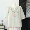 Conjunto de Verano 2026 para Madres de Mediana Edad y Mayores, Blusa Elegante, Camiseta Holgada de Manga Corta para Señoras Mayores, Top de Abuela