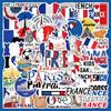 50 pegatinas francesas para portátil, funda de teléfono, iPad, decoración de tazas de agua, pegatinas transfronterizas