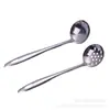 Cuchara para Sopa, Cuchara Coladora, Cuchara para Fondue de Acero Inoxidable con Mango Largo, Cuchara para Servir Sopa y Condimentos, Utensilio de Cocina, Cuchara para Servir, Especial para Restaurantes de Fondue