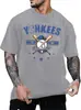 Camiseta masculina de manga curta estampada com gola redonda, nova, transfronteiriça, top masculino, estação independente Amazon AliExpress masculina