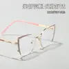 Gafas Retro Miopía Transfronterizas para Mujer con Graduación para Rostros Cuadrados y Redondos, Espejos Planos Pequeños, Monturas de Gafas Antiluz Azul de Celebridad de Internet