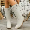 Otoño 2026 Nueva Llegada Comercio Exterior Tallas Grandes para Mujer Casual Cómodo Estilo Europeo Americano Moda Ropa Exterior Botas Talla Única