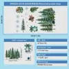 Decorações de Árvore de Natal Verde, Sino de Presente, Flocos de Neve, Adesivos Estáticos para Portas e Janelas de Vidro