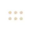 Tapones de Silicona para Prevención de Tapones de Oído, Aretes de Botón, Tapones para los Oídos, Aretes Transparentes, Tapones de Goma, Accesorios para Orejas Antideslizantes de Oro de 18 Quilates