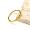 Anillo de Girasol Estilo Frío Ins de Nicho Japonés y Coreano para Mujer Acero de Titanio de Alta Gama Círculo Delgado de Oro de 18K Anillo Versátil para el Dedo Índice