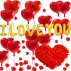 Decoración para Fiesta del Día de San Valentín 2026 Arreglo de Globos en Forma de Corazón 'Te Amo' Juego de Pétalos de Rosa Venta al por Mayor Personalización