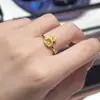 Anillo de Jade Conejo de Año Nuevo Imitación de Jade Natural Hetian Collar Conejo de la Luna Pendiente Asimétrico de Moda con Temperamento