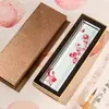 Lanzhai Criativo Pintado Pêssego Verde Lótus Ameixa Verde Cristal Peso de Papel Espessado Pressionador de Livros Pressionador de Papel Peso de Papel Guofeng Régua Texto