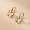 E22 Señal de Corazón 5 Jin Jiayue Mismo Acero de Titanio Pendientes Red de Mariposa Dorada Pendientes Pendientes Tendencia