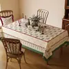 Mantel Estilo Americano, Impermeable, Resistente al Aceite, No Requiere Lavado, Lujo Ligero, Tacto de Alta Gama, Salvamanteles Resistente al Calor, Mantel para Mesa de Café con Atmósfera Vintage