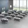 Mesa y Silla de Entrenamiento Combinación Mesa de Conferencias Plegable Institución de Capacitación Escritorio y Silla para Clase de Tutoría Mesa de Tira de Empalme Móvil