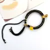 Pulsera Thangka Estilo Tíbet con Cinco Deidades de la Riqueza, Pulsera Tejida a Mano con Tara Verde y Cinco Santos, Pulsera Caja Gahu