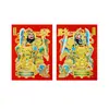 Adesivos Tradicionais de Deus da Porta Baosheng com Folha de Ouro, Novo Estilo para Riqueza, Decoração de Porta de Ano Novo, À Prova d'Água e Resistente ao Sol, Atacado