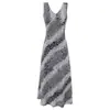 Venta al por mayor europea y americana 2026 Verano Nuevo Vestido Largo Estampado con Cuello en V, Vestido Largo con Lazo para Vacaciones P4-A134 Color de la Foto