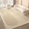 Tapete Estilo Creme para Sala de Estar, Luxo Leve de Alta Qualidade 2026 Novo Modelo, Tapete para Sofá de Casa, Tapete de Chão Resistente a Manchas para Quarto
