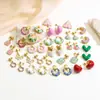 Novos Brincos Cruz Pequenos de Luxo Alto Padrão Brincos Coloridos para Orelha Studs Quentes de Venda de Nicho Brincos Estilo Retro de Férias