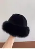 Atacado de fábrica LOGO chapéus com abas de orelha, chapéus peludos no atacado, chapéus quentes de pele sintética de raposa para exportação, chapéus Lei Feng para circunferência de cabeça grande