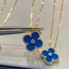 Collar de Trébol de Cuatro Hojas Versión de Alta Gama V-Gold con Diamantes, Artesanía de Precisión CNC, Baño Grueso de Oro de 18 Quilates, Regalo de Trébol de la Suerte para Novia