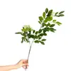 Planta artificial verde de folha de faia, decoração de fundo de arranjo floral de casamento estilo floresta branco e verde, paisagismo suspenso de canto para plantas aéreas