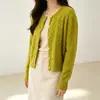 Suéter cárdigan de punto para comercio electrónico transfronterizo, abrigo de punto grueso estilo otoño e invierno, corte ajustado, resistente, prenda exterior de punto para otoño e invierno, top para mujer