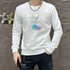 Fábrica de origen nueva generación de suéter de manga larga para hombre cuello redondo camiseta básica suéter con estampado de tiburón