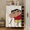 Cortina para Armário de Banheiro Xiaoxin Nini Armário de Armazenamento Cortina Estampada Diversa Prateleira de Armazenamento para Cozinha Sapateira Cortina contra Poeira