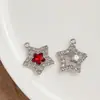 Nuevo Colgante de Aleación Microincrustado Accesorios para Joyería DIY Pulsera Collar Colgante de Joyería Estrella Luna Venta al por Mayor