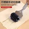Cortador Manual de Macarrão para Uso Doméstico, Rolo Divisor de Macarrão de Aço Inoxidável, Ferramenta para Cortar Macarrão Uniformemente, Fatiador de Macarrão
