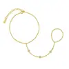 Aliexpress Comércio Exterior Pulseira Coração Dourado Moda Novo Estilo Luxo Leve Elegante Corrente de Dedo Suave para Mulheres 2026