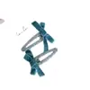 Par de Grampos de Cabelo Prata Azul Estrela Laço Amor Grampo Lateral Grampo para Franja Senso de Design Acessórios de Cabelo para Mulheres