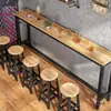 Mesa de Bar, Mesa Estreita Montada na Parede para Casa, Mesa Alta, Mesa Longa, Mesa Retangular Simples e Cadeiras para Loja de Chá com Leite