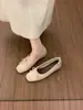 Zapatos Femeninos de Punta Cuadrada y Tacón Bajo Estilo Hada con Lazo Suave 2026 Modelo Nuevo Primavera/Verano Zapatos de Ballet para Fiesta que Aumentan la Altura