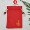 Nova Bolsa de Linho com Desenho de Lótus Sachet Sachet Lavanda Bolsa para Embalagem de Brinquedos Bolsa para Contas de Buda Joias Bolsa com Cordão para Pente