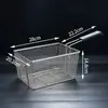 Cesta de Fritura em Aço Inoxidável Malha de Filtro 81 Rede de Fritura Ultra-Densa Cesta de Fritura Grande Comercial Cesta de Controle de Óleo Peneira Cesta de Peneirar Pós Rede Peneira