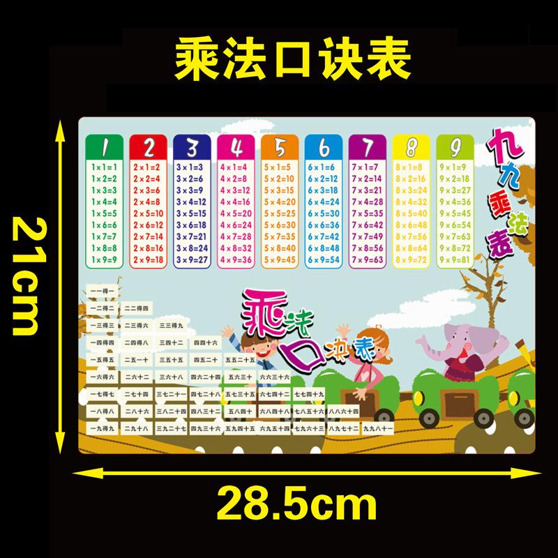 九九乘法表 垫板88