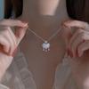 Collar de seguridad con cierre de plata esterlina s999 Difeng para mujer, estilo chino, colgante de campana de la suerte, cadena para suéter estilo frío