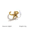 Anillos Transfronterizos Europeos y Americanos Estilo Retro Marino, Anillos Abiertos Ajustables de Cobre, Joyería de Alto Gama Acabada de Nicho