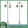 Gancho de Pastor à Prova de Ferrugem de Ferro Fundido da Amazon Gancho de Estaca para Jardim Externo Decoração de Jardim de Flores com Iluminação