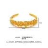 Conjunto de Pulsera y Anillo Florales Chapados en Oro Vietnamita, Joyería de Boda y Compromiso de Oro de Imitación