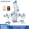 ZONESUN máquina envasadora llenadora de polvo semiautomática, llenador de tornillo, pesaje de café en grano entero en polvo, enlatadora