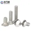 Parafuso de Carrinho 304 Aço Inoxidável Cabeça Plana Grande Cabeça Semi-Redonda Pescoço Quadrado Parafuso de Ponte M3M4M5M6M8M10